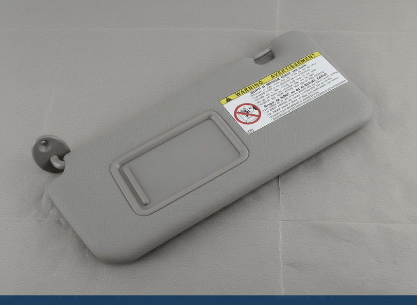 2004-2005 Toyota RAV4 OEM Gray Driver Sunvisor No Sunroof Non Lighted