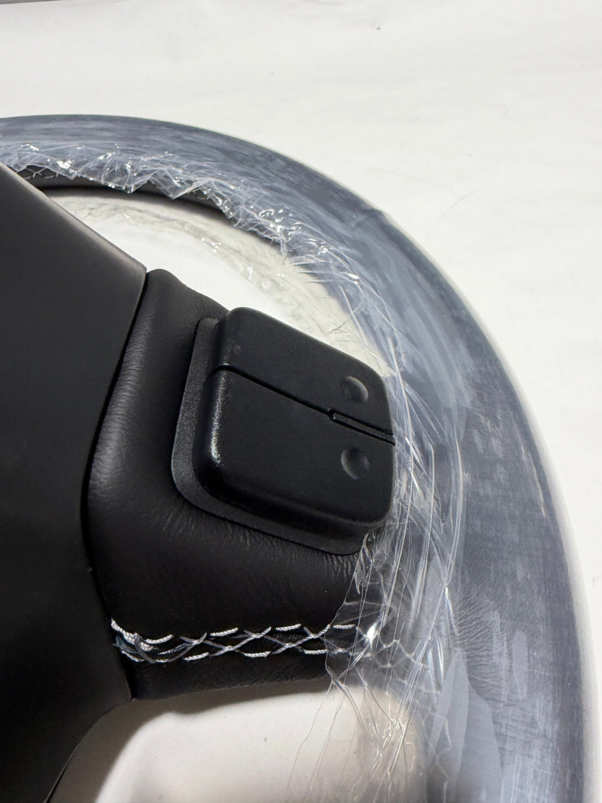 2014-2018 Silverado 1500 Black Heated Leather Steering Wheel Without Crash Alert
