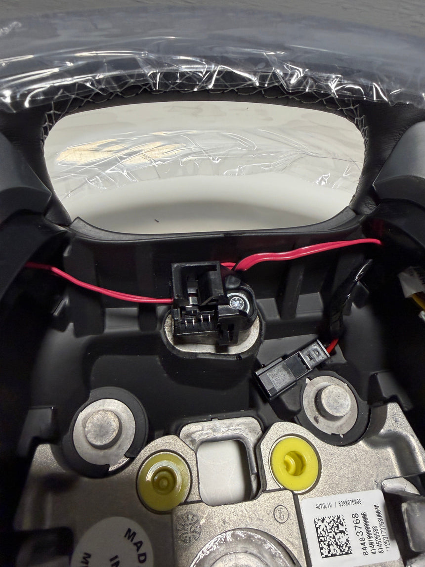 2014-2018 Silverado 1500 Black Heated Leather Steering Wheel Without Crash Alert
