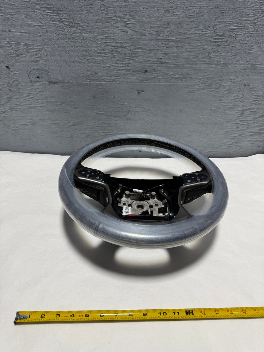 2015-2019 Silverado Sierra 2500 3500 Cocoa Leather Steering Wheel Heated For Crash Alert Equipped