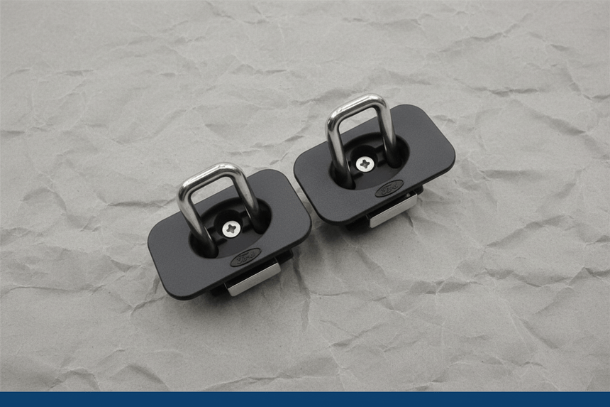 2015-2025 Ford F150 Bull Ring Stainless Steel Bed Hooks Pair Genuine OEM
