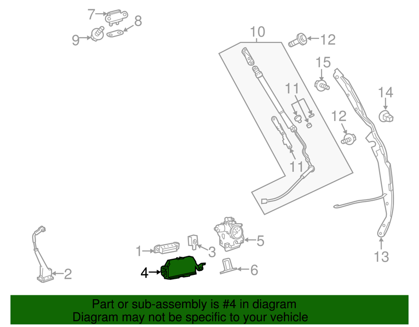 2016-2018 Toyota Rav4 Rear Door Multiplex Computer For Power Window Equipped OEM