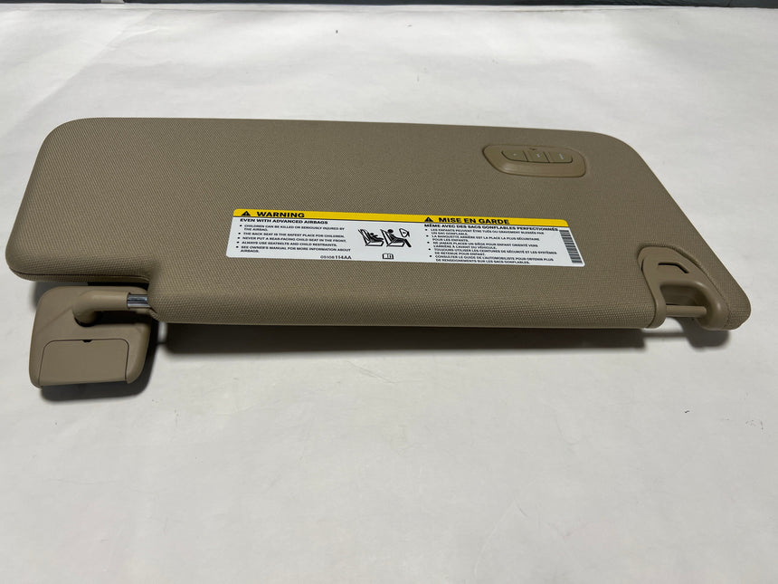 2020-2021 Dodge Ram 1500 Tan Driver Side Sun Visor - Illuminated Garage Buttons