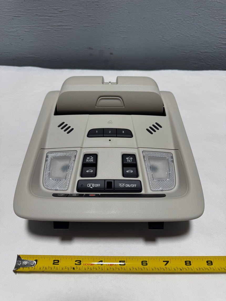 2020-2023 GMC Acadia Beige Overhead Console For Sunroof Equipped OEM