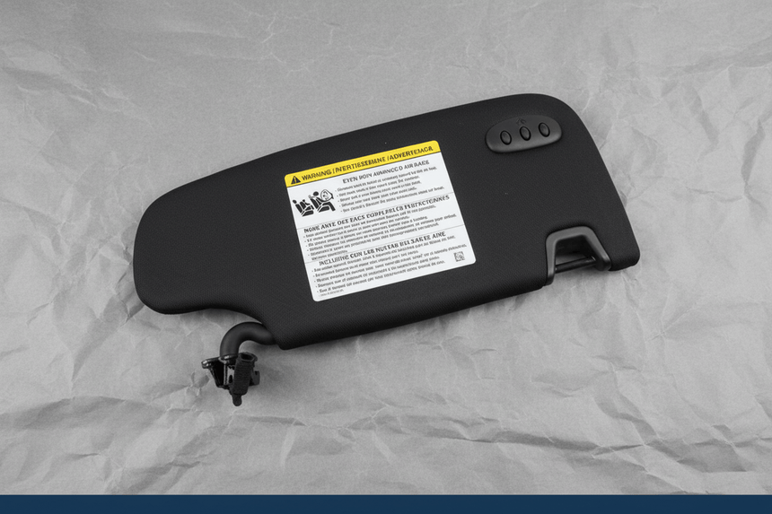 2020-2024 Ford Edge Driver Side Sun Visor w/ Homelink Black Genuine OEM