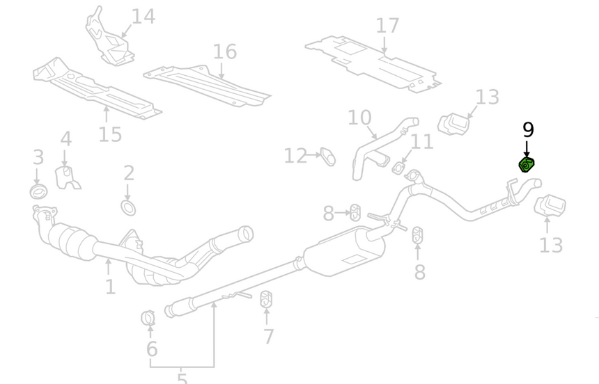 2023-2026 Silverado Sierra 1500 Rear Exhaust Hanger for Dual Exhaust Genuine OEM