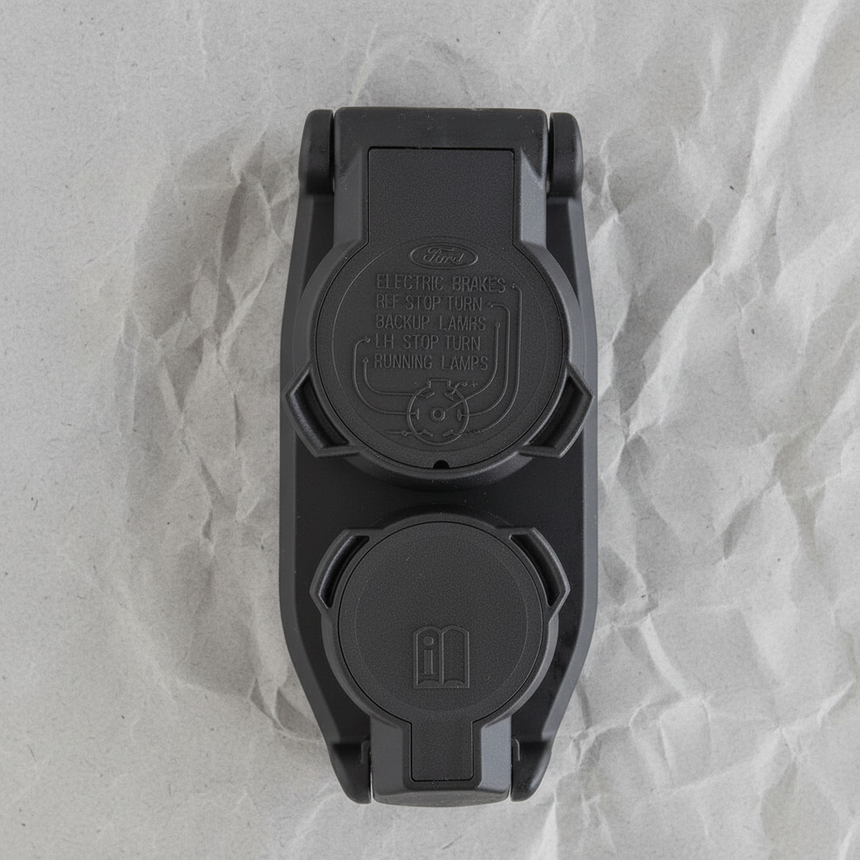 2018-2025 Ford F-150 Lightning F-350 Genuine OEM 7-Way Trailer Camera TPMS Plug - Top Detail