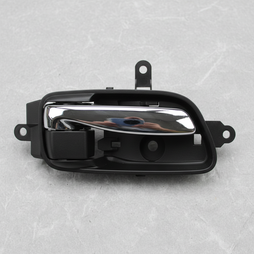 2013-26 Nissan Frontier Titan Murano OEM Passenger Side Chrome Door Handle Macro Crop 1