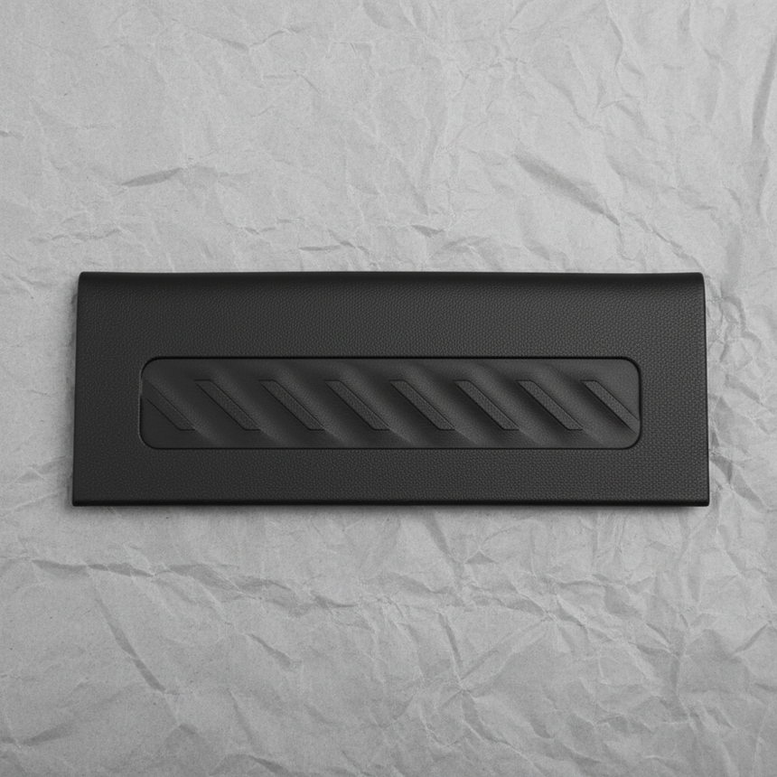 2019-2025 Silverado Sierra OEM Black Crew Cab Driver Side Rear Sill Plate - Middle Detail