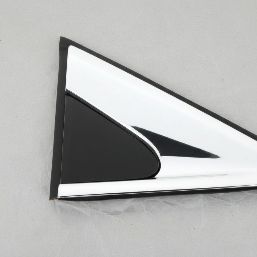 2019-2025 Cadillac XT4 Driver Side Back Door Applique Molding Trim Satin Aluminum - Bottom Detail