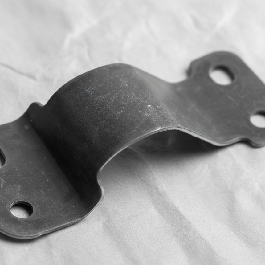 Middle Macro Crop - Grey Kraft Paper Background