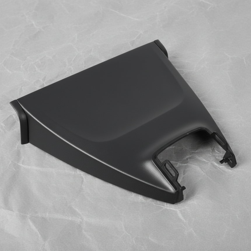 Full View - Black Trim Panel Cover on Grey Kraft Paper