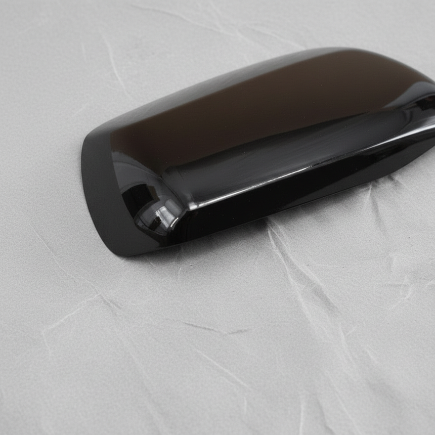 2012-2016 CR-V or 2016-2022 HR-V OEM Pass Side Mirror Cover Crystal Black - Bottom Detail