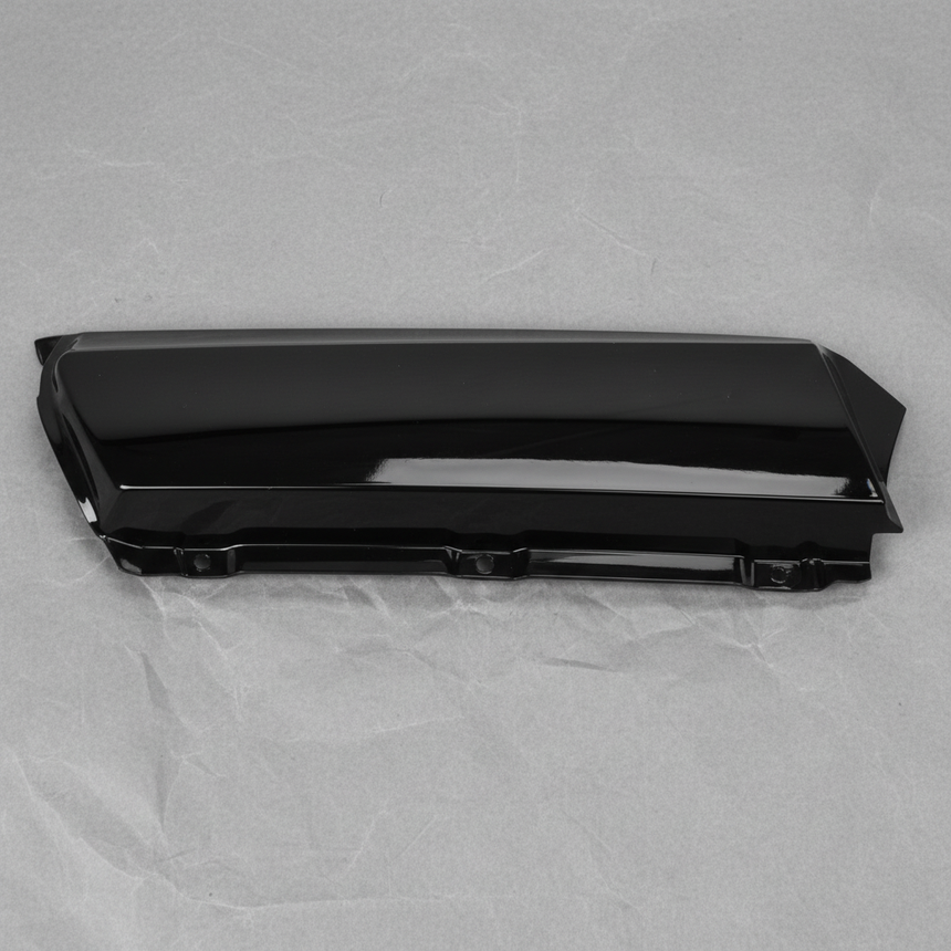 Close-up of Ford OEM Rear Passenger Side Pillar Molding Black for 2022-24 Expedition Navigator
