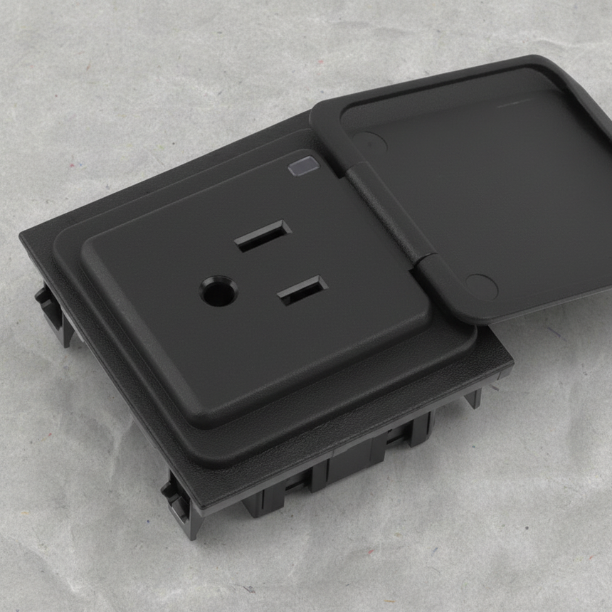 2019-2025 GM Express Savana 2500 3500 Ebony Dash Trim Cover 120V OEM - Middle Detail 2