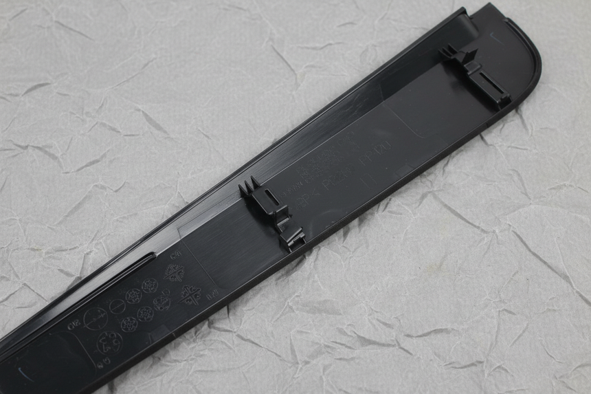 Driver Side Rear Door Pillar Cover Black - Middle Detail Angle 2
