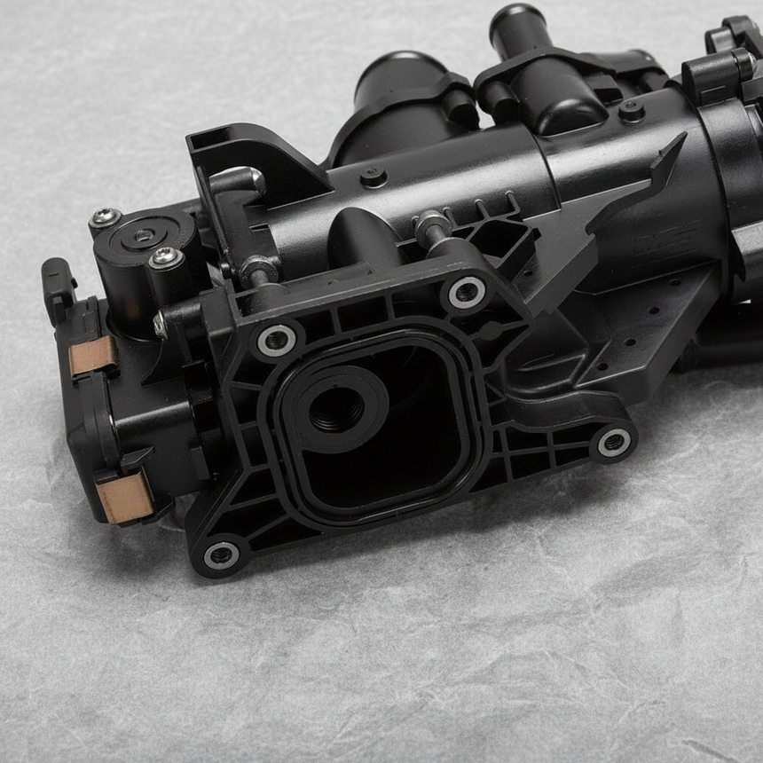 2019-2025 GM Coolant Flow Control Valve OEM - Bottom Detail Angle 2