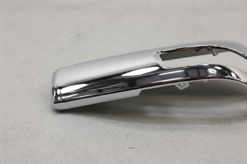 Driver Side Door Mirror Cap Chrome - Bottom Detail Angle 2