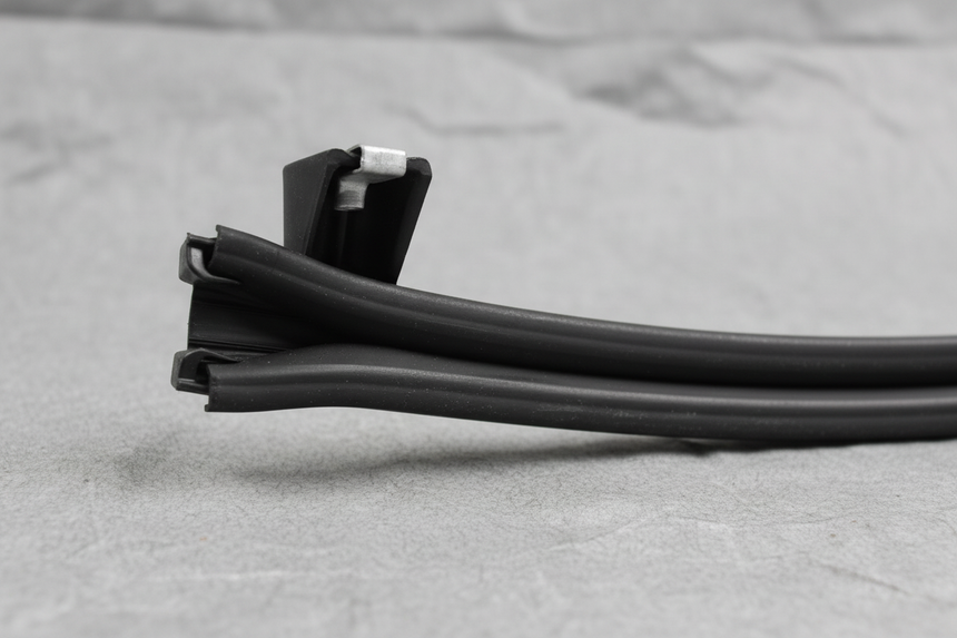 Passenger Side Rear Window Channel Retainer - Bottom Detail Angle 2