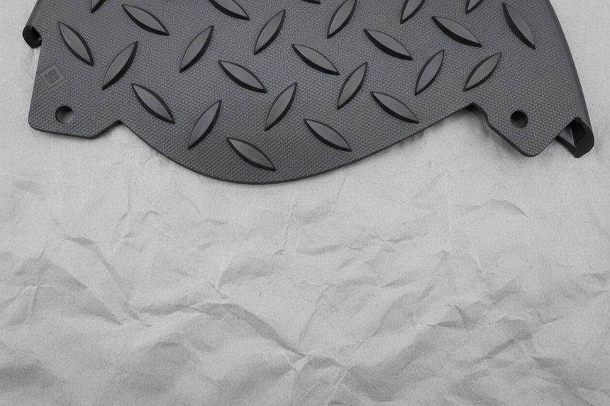 Driver Side Rear Bumper Outer Step Pad - Middle Section Detail