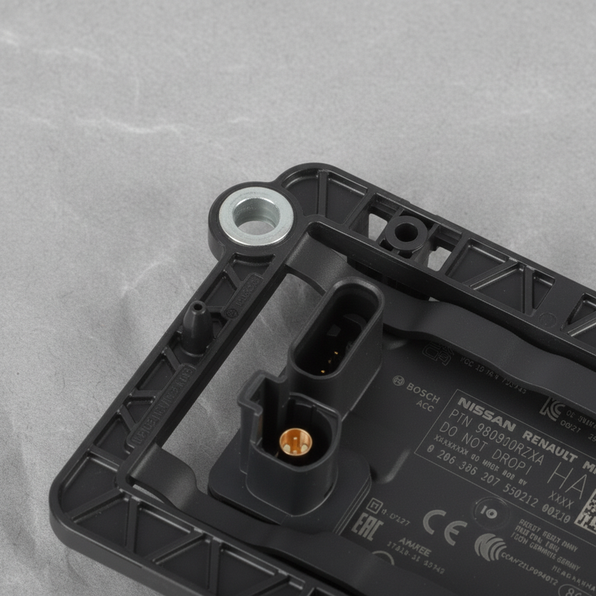 2024-2025 Nissan Rogue Adaptive Cruise Distance Sensor OEM - Bottom Detail Angle 2
