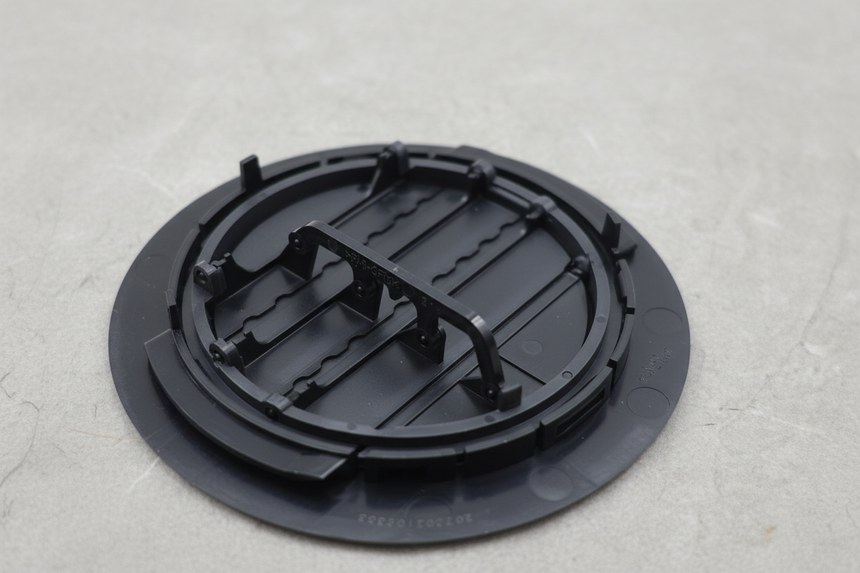 Rear Headliner Roof AC Air Vent Black - Top Detail Angle 2