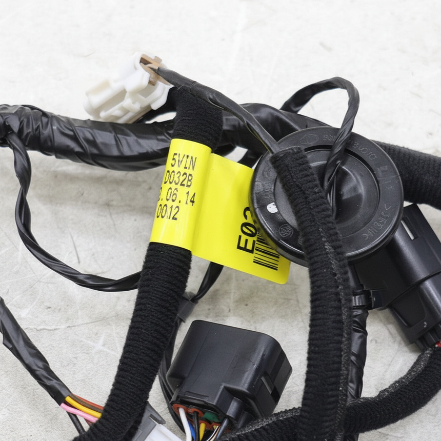 Kia Sedona Rear Passenger Side Door Wiring Harness Top Detail
