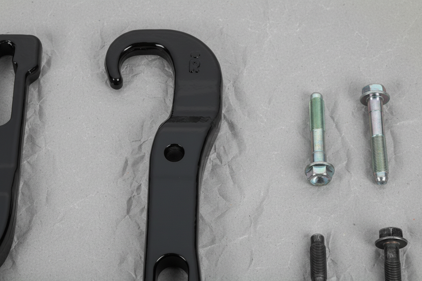2019-2024 Nissan Titan Front Bumper Tow Hooks Kit Black 2-Piece OEM
