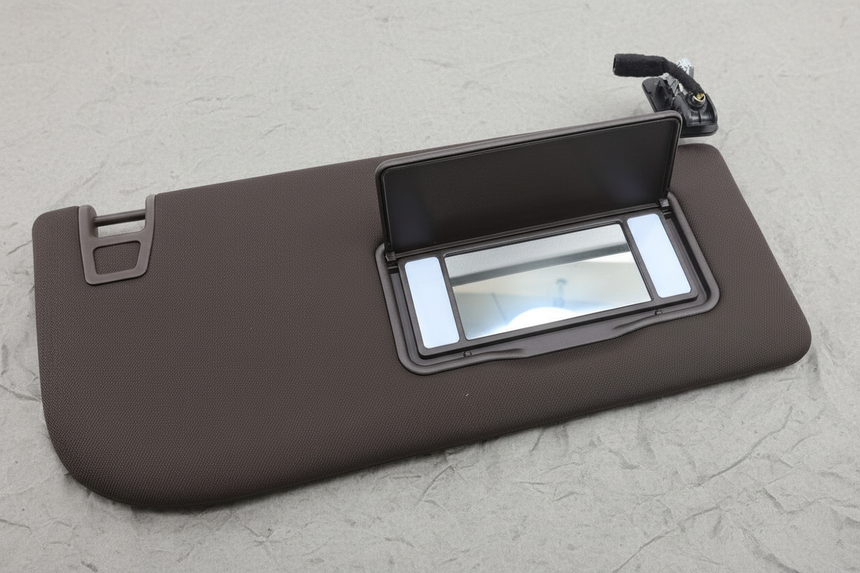 2017-2022 Ford F-250 F-350 Super Duty OEM Passenger Side Sun Visor Java Crew Cab Sunroof Illuminated Mirror