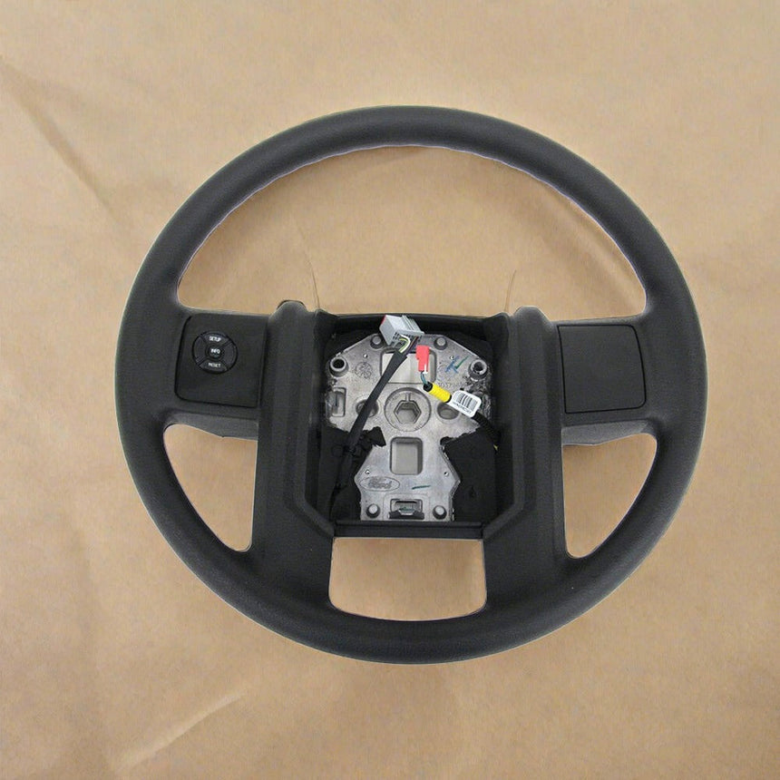 2011-2016 Ford F-250 F350 Black Vinyl Basic Steering Wheel No Cruise
