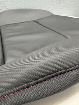 2014-2019 GMC Sierra All Terrain Black Leather Driver Side Seat Bottom Cushion Cover W/ Red Stitching OEM