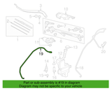 2014-2020 Acura MDX Rear Window Washer Fluid Supply Tube OEM