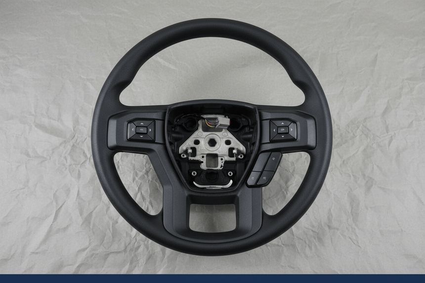 2015-2018 Ford F-150 Steering Wheel Black Vinyl OEM