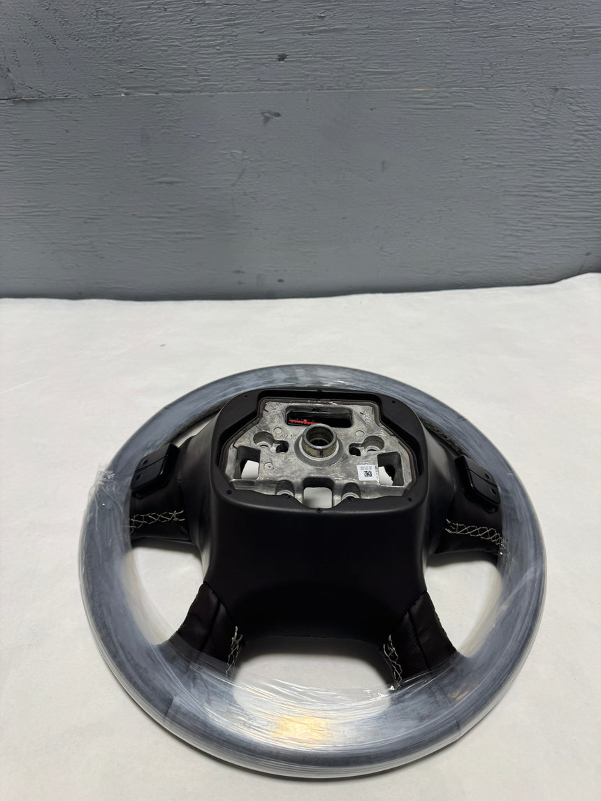 2015-2019 Silverado Sierra 2500 3500 Cocoa Leather Steering Wheel Heated For Crash Alert Equipped