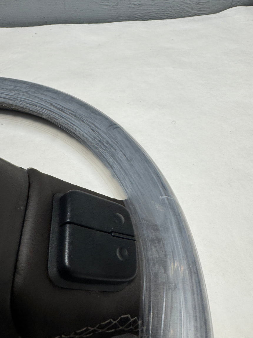 2015-2019 Silverado Sierra 2500 3500 Cocoa Leather Steering Wheel Heated For Crash Alert Equipped