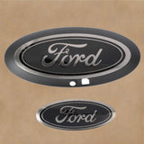2020-2022 Ford F-250 F-350 Smoke Chrome and Black Oval Kit For Front Camera Equipped Only