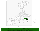 2020-2023 Ford Explorer Passenger Side Mirror Lower Inner Arm Cover For Camera Equipped Mirror
