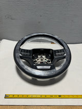 2021-2024 Ford F-150 Lariat OEM Black Leather Heated Steering Wheel With Buttons W/O Active Steering