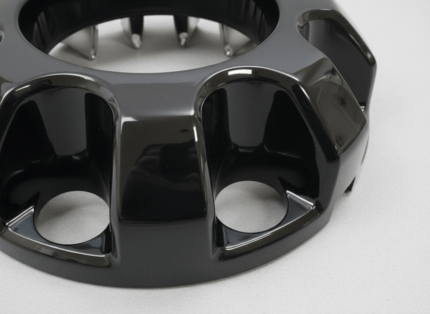 2023-2025 Ford F-250 F-350 Super Duty Gloss Black Front Center Wheel Cover Hub Cap (1) Genuine OEM