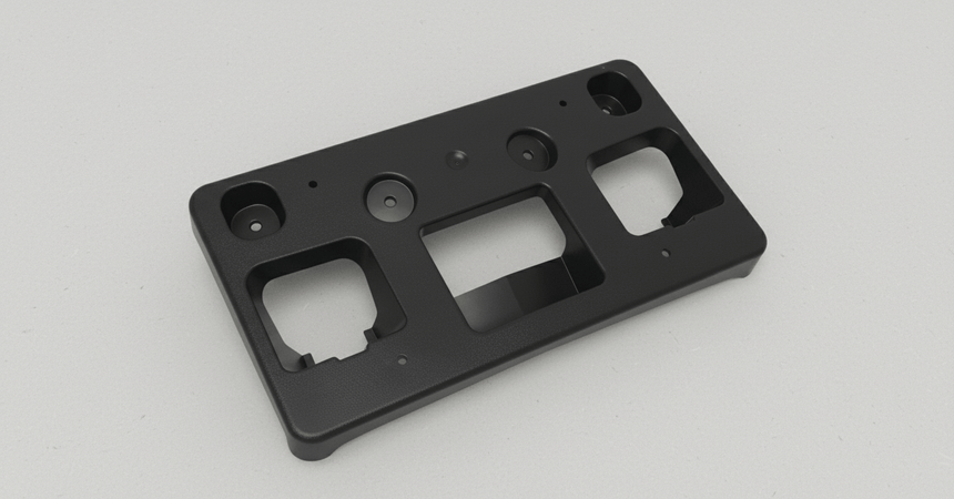 2025-2026 Chevrolet Equinox LR RS Front Black License Plate Bracket OEM