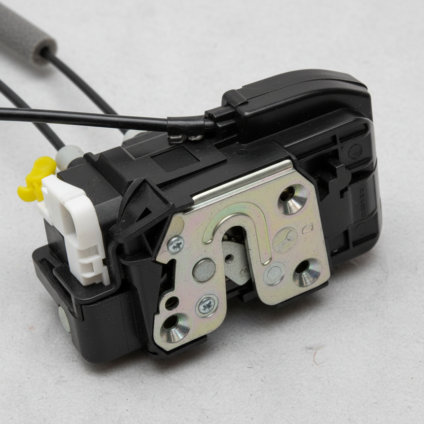 2005-15 Nissan Titan Armada OEM Driver Side Front Door Lock Latch Macro Crop