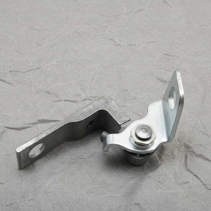 Ford OEM Driver Side Rear Lower Door Hinge - Bottom Detail