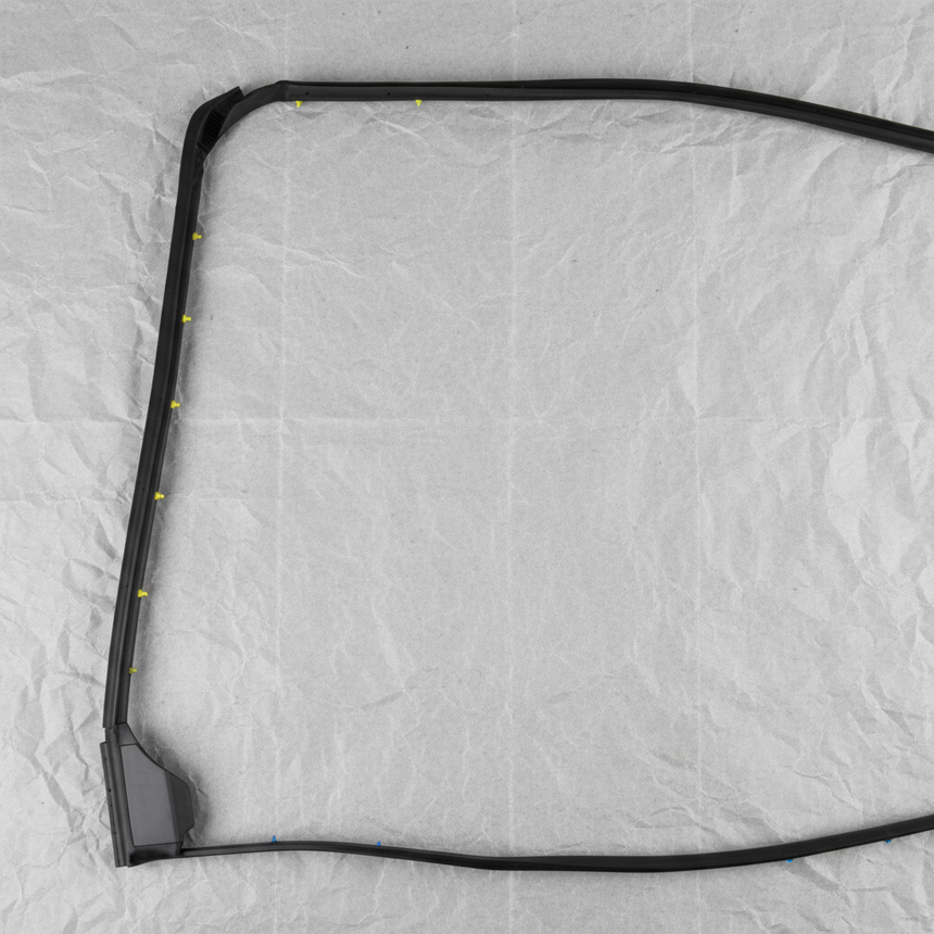2005-2021 Nissan Frontier Rear Passenger Door Surround Weather-Strip OEM – top detail