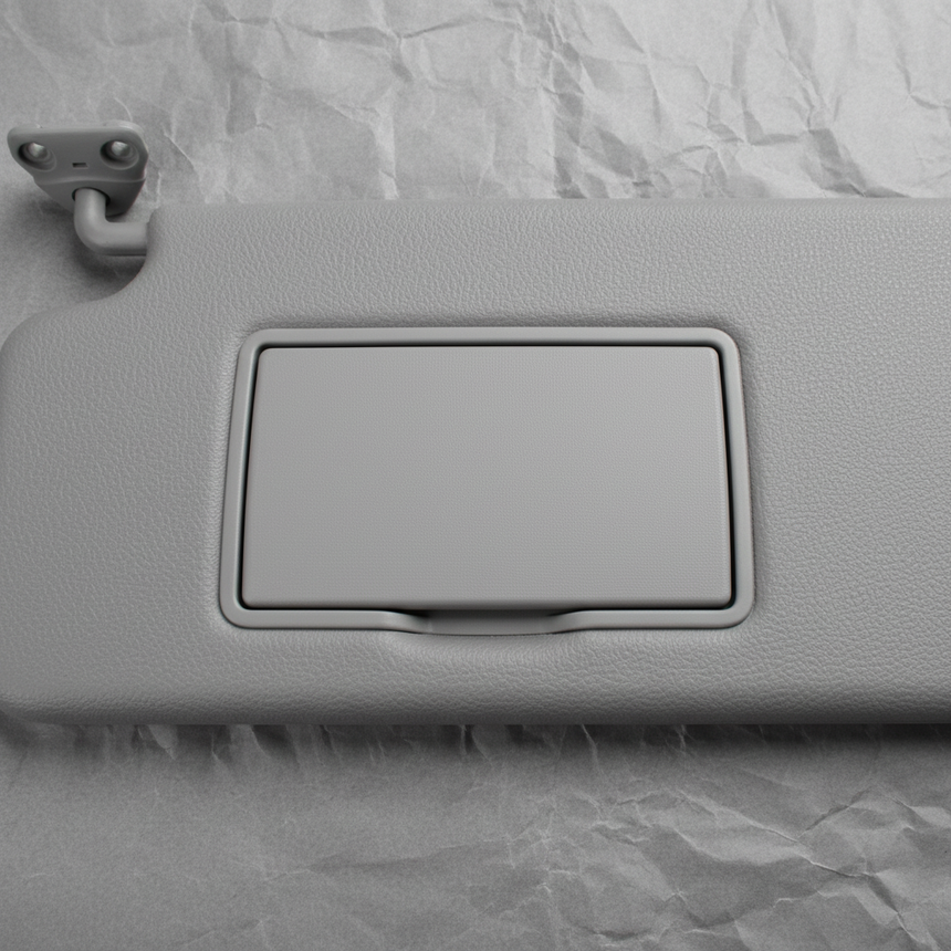Genuine 2017-2024 Nissan Titan Crew Cab Driver Side Sun Visor with Vanity Mirror OEM - Middle Detail