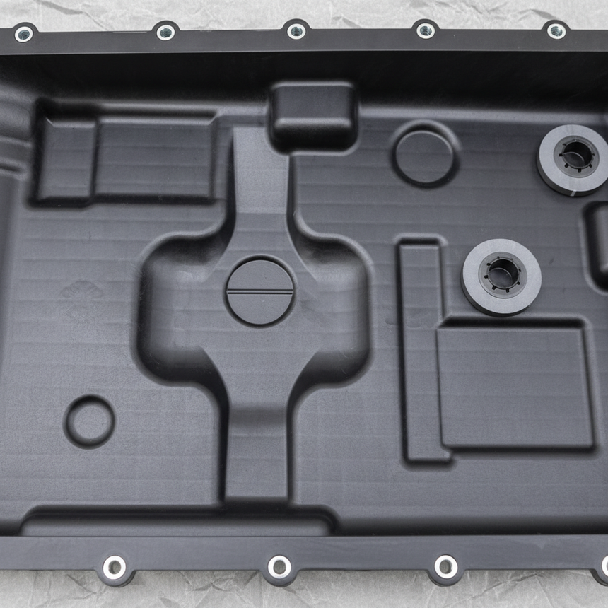 2020-2025 Ford Explorer Ranger Aviator Transmission Oil Pan Genuine OEM - Macro Crop