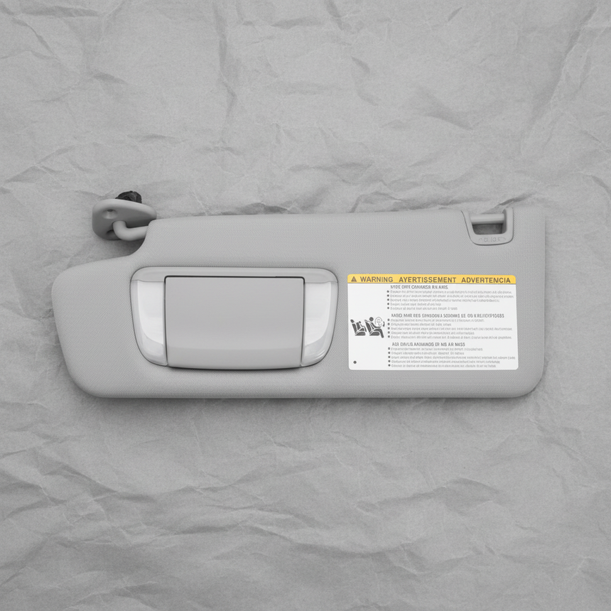 2014-2021 Toyota Tundra CrewMax Sunroof 4WD Gray Sun Visor Genuine OEM - Full View