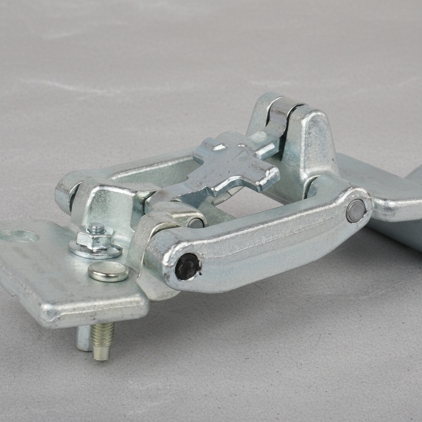 2019-25 Ford Transit Passenger Side OEM Rear Lower Door Hinge - Middle Detail