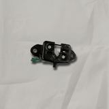 Full view of rear gate latch on light grey wrinkled kraft paper