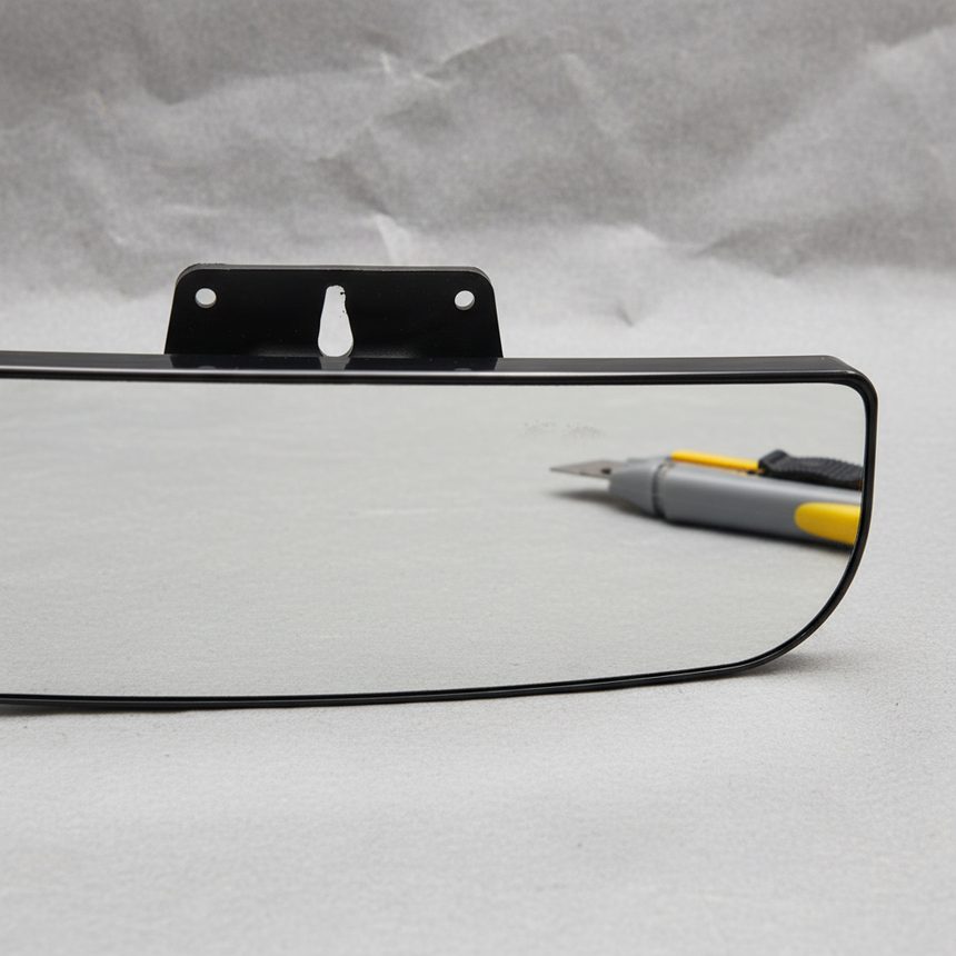 Chevy Express GMC Savana OEM Lower Mirror Glass - Middle Detail