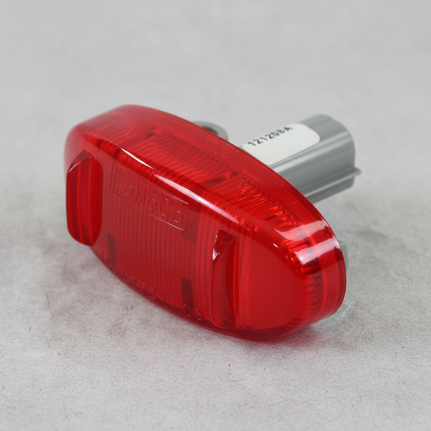 Ford F-350 F-450 Red Side Marker LED Lamp - Middle Detail on gray wrinkle kraft paper